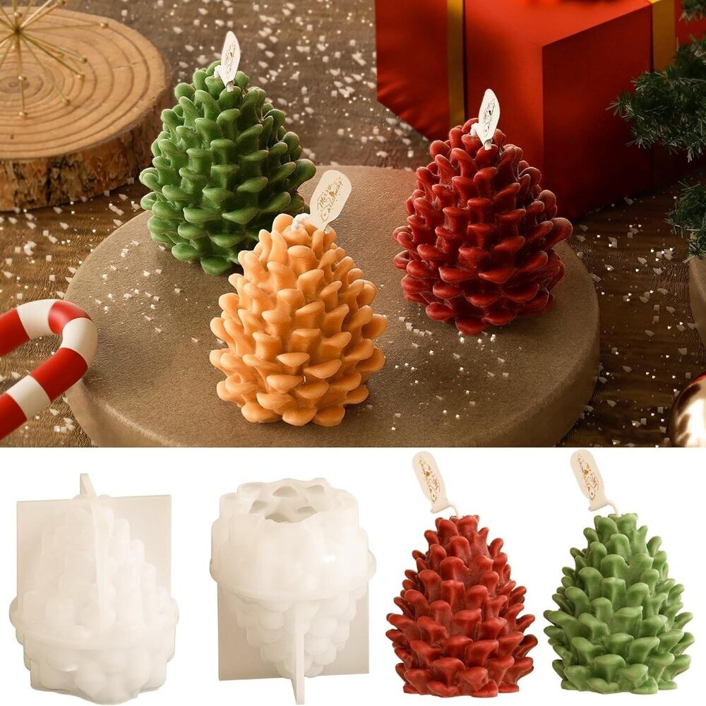 Pinecone Mold - Tree & Animal 3D Silicone Molds for Resin Casting & Candle Makin
